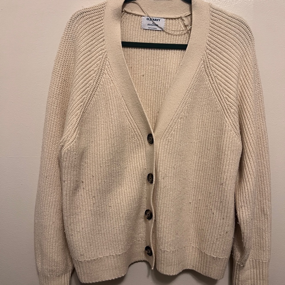 Old Navy Beige Button-Up Cardigan